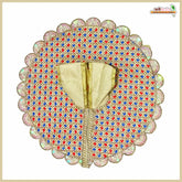 Blended Thread Sitara Cutdana Work Cream Laddu Gopal Poshak